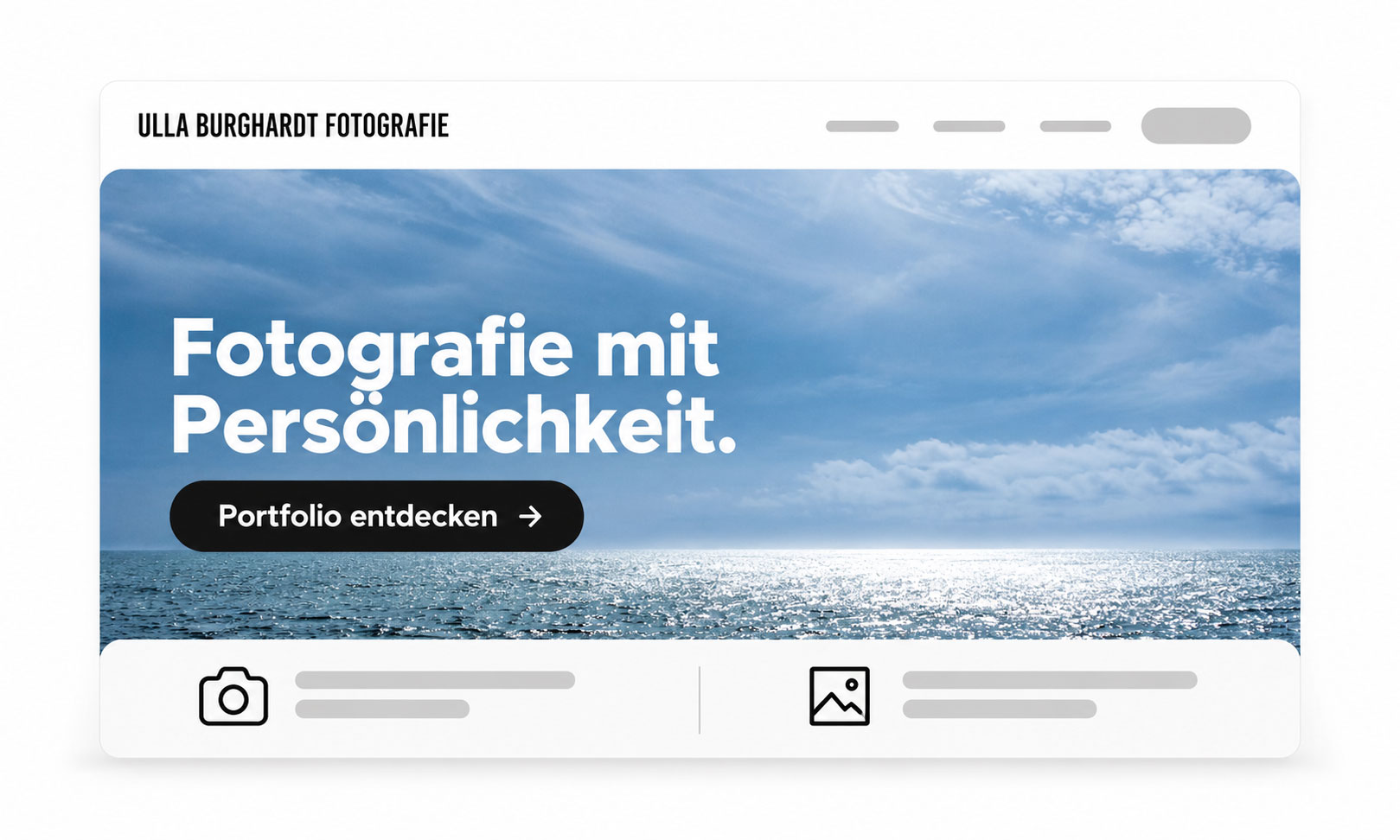 Ulla Burghardt Fotografie Startseite 2026: Meereslandschaft und Fotografie mit Persönlichkeit – Text.
